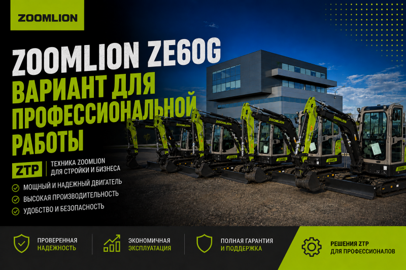 Zoomlion ZE60G — новый вариант для профессиональной работы